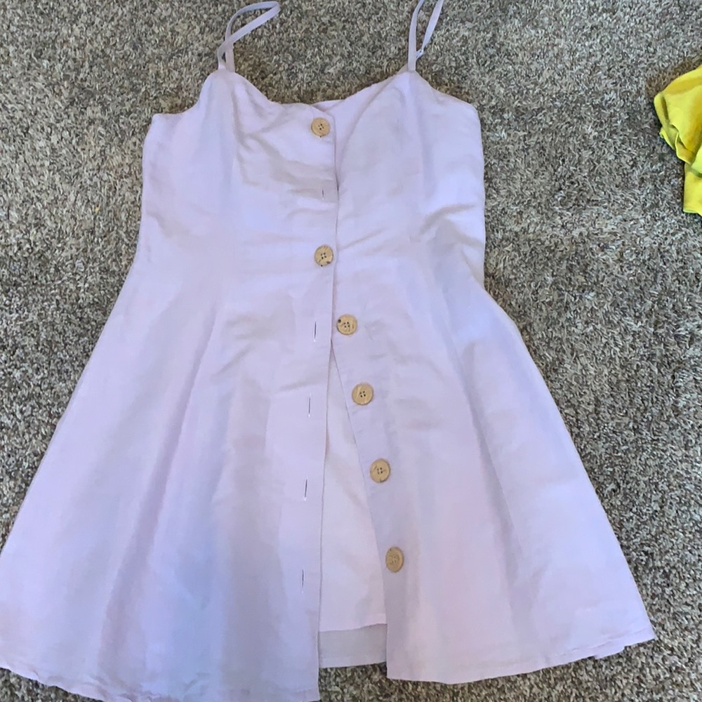 Lavender linen dress